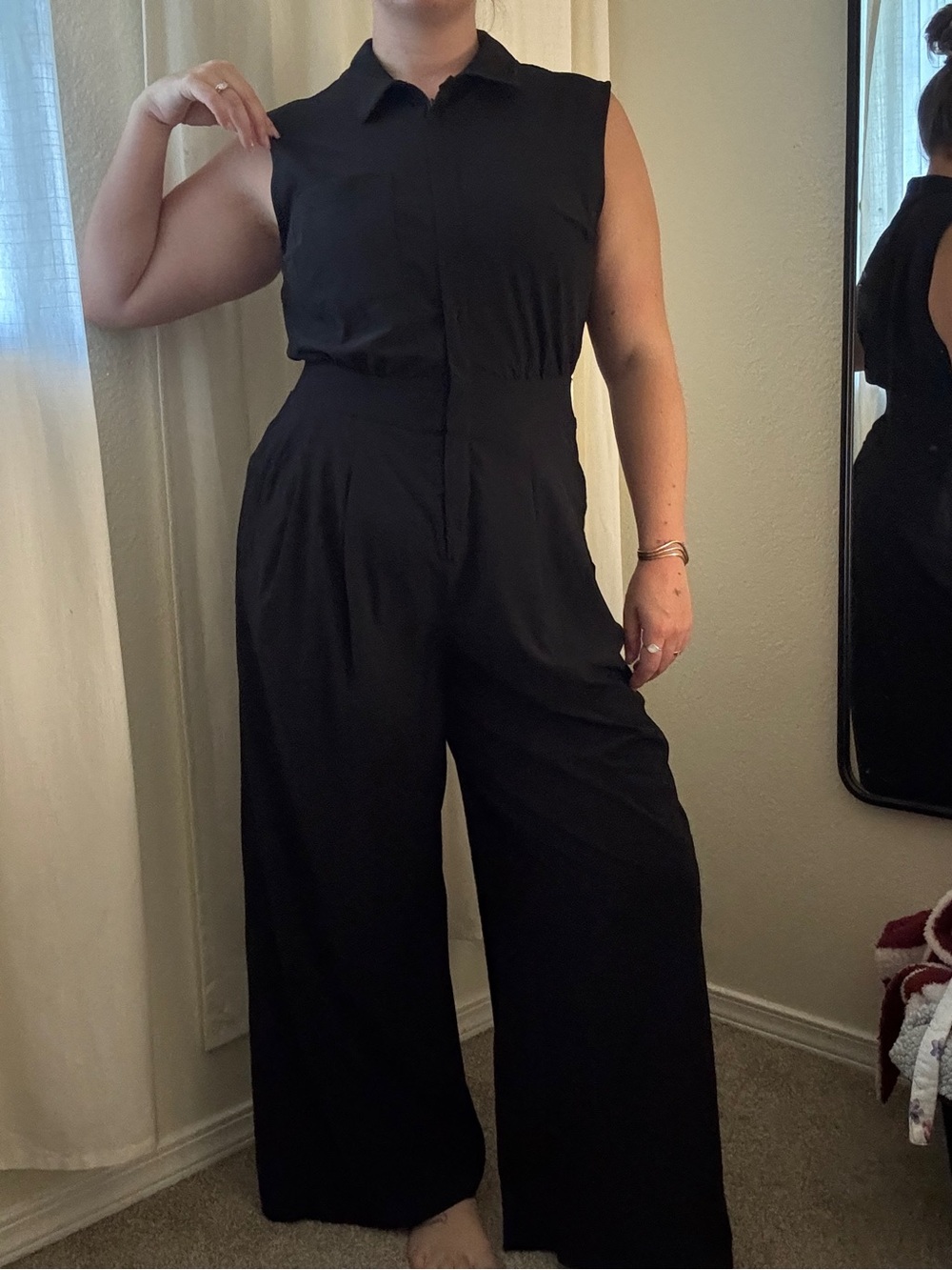 Athleta Black Wide-Leg Jumpsuit